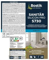 Bostik S730 Sanitär Silicon Pro 1K Silikon Dichtstoff 300ml Kartusche Transparent