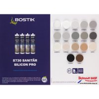 Bostik S730 Sanitär Silicon Pro 1K Silikon Dichtstoff 300ml Kartusche Transparent