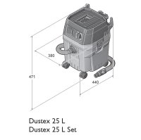 Fein Industrie Nass-Trocken Sauger Dustex 25 L 1380Watt