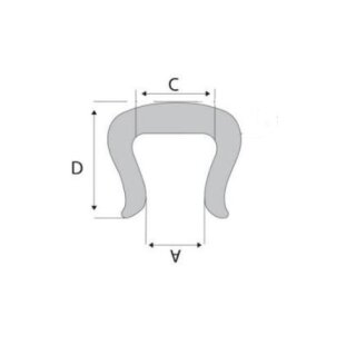 PE Schaum Kantenschutz U-Profil-Form 30 Klemmbreite 30mm x 1m 130